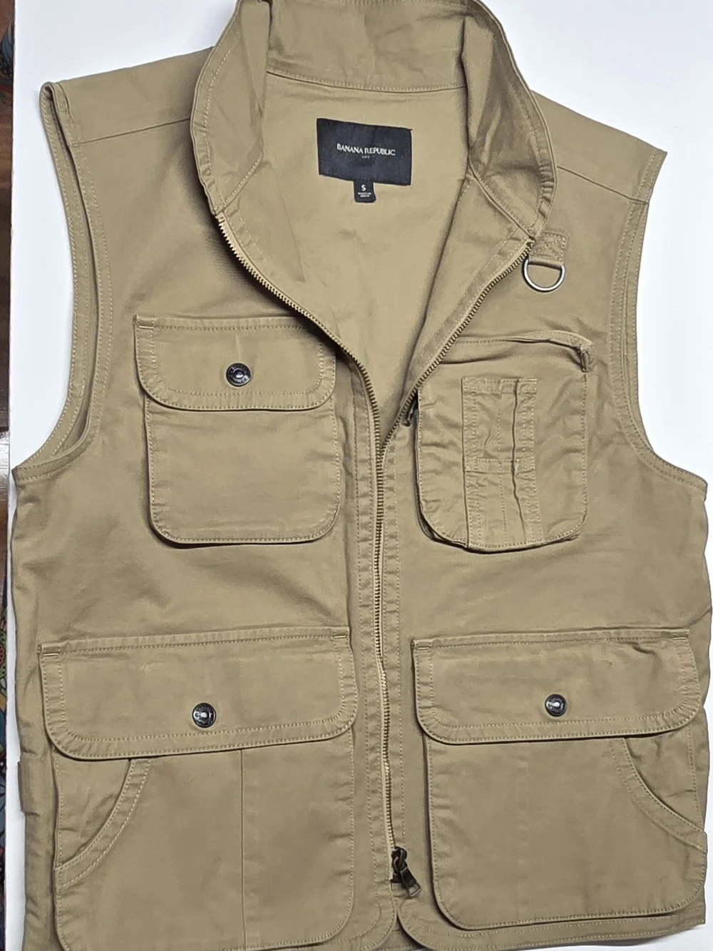 Banana Republic Men's Utility Vest in Khaki/Tan